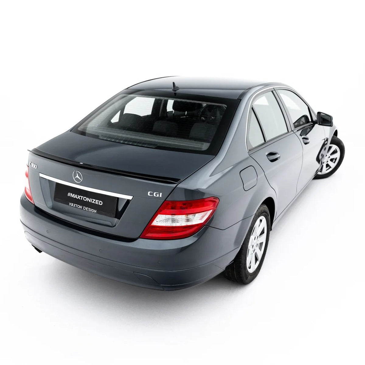 Spoiler Cap i blank sort ABS til Mercedes-Benz C-Klasse Sedan W204