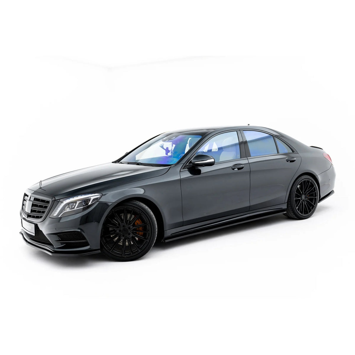 Splittersett i ABS Gloss Black til Mercedes-Benz S AMG-Line W222