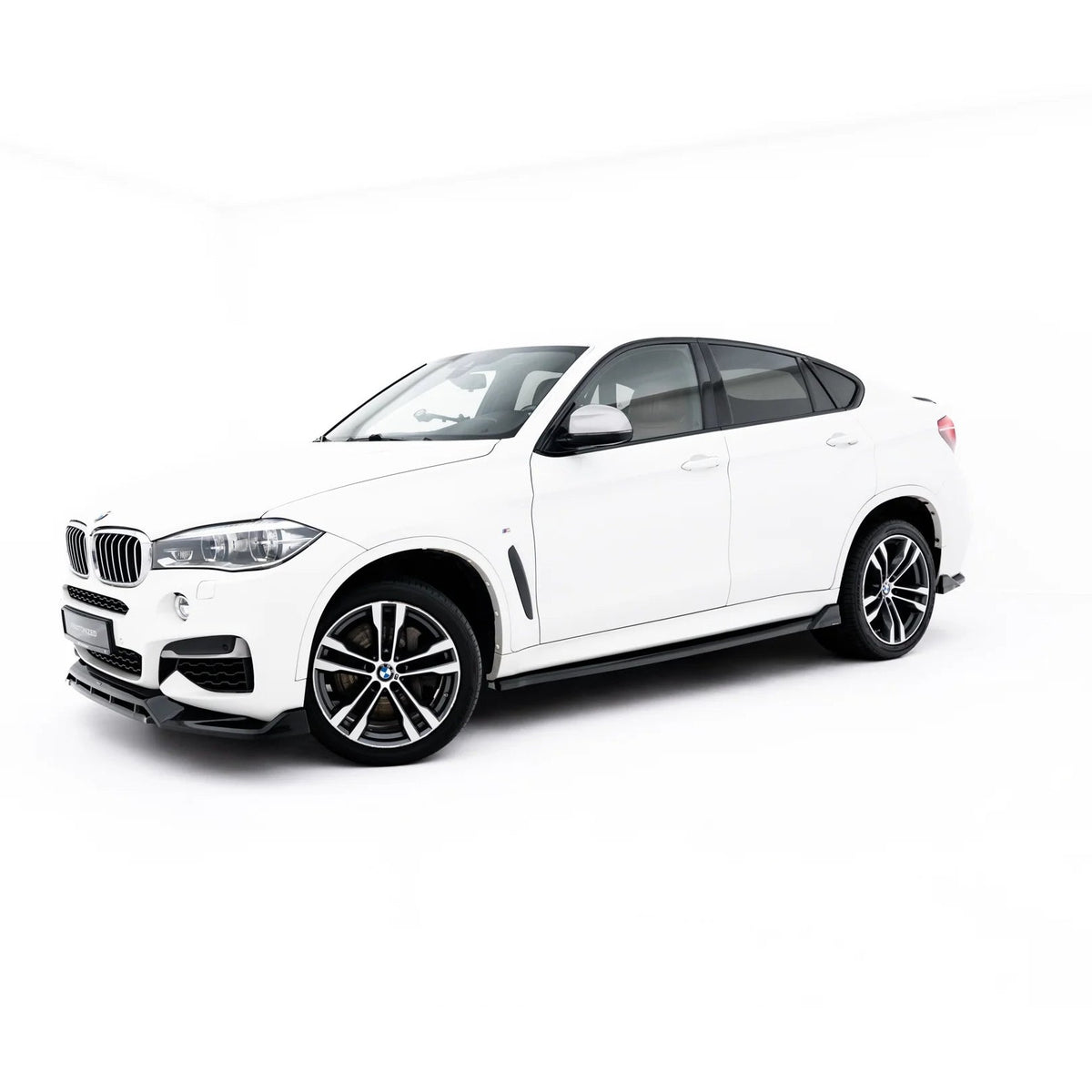 Splittersett til BMW X6 M-Pack F16 i blank sort ABS-plast