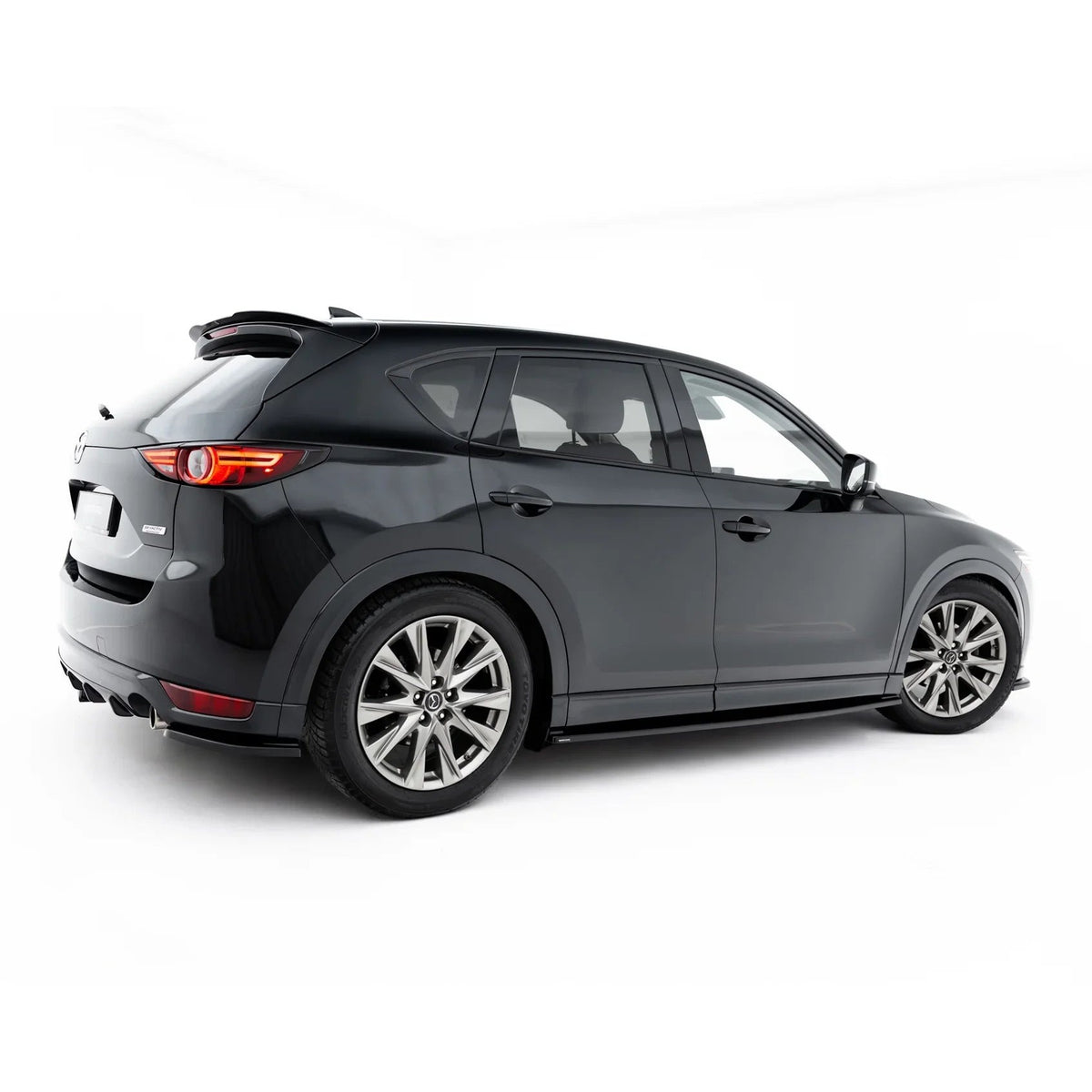 Sideskjørt diffusers til Mazda CX-5 Mk2 i blank sort ABS