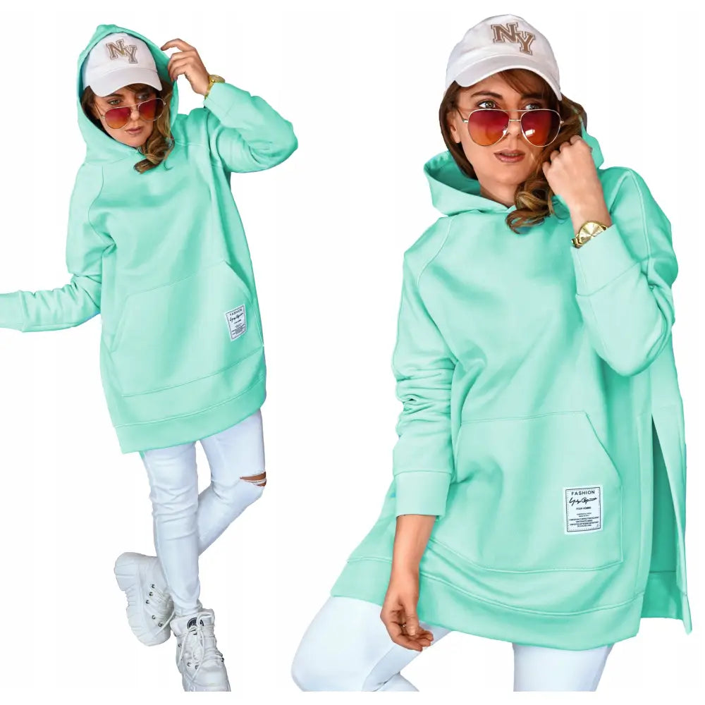 Hettegenser Løstsittende Mintgrønn Høst