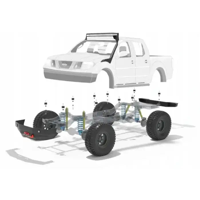 Hevesett Karosseri 1’’ - Nissan Navara D22 + 2,5cm