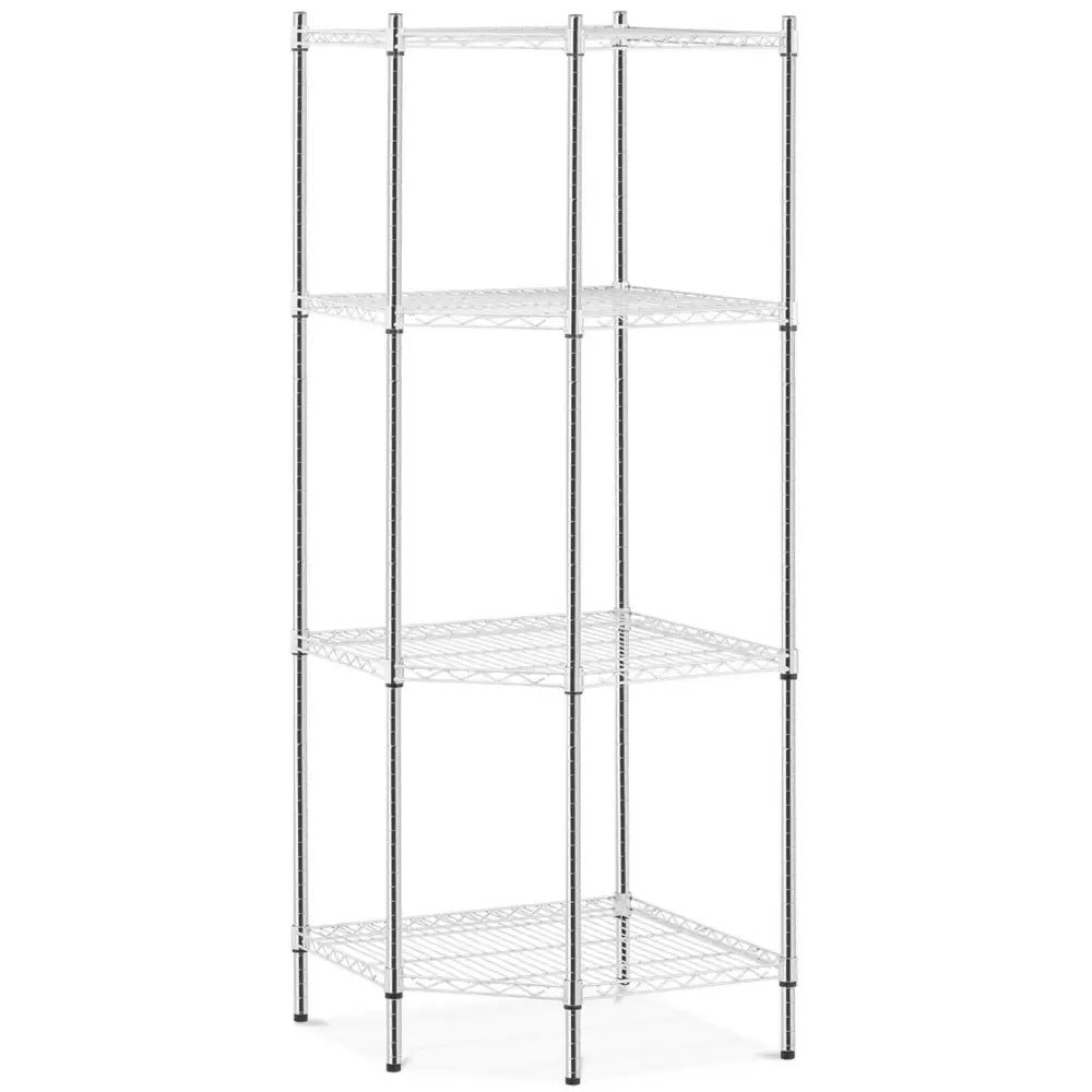 Hjørnemetalhylle med 4 åpne Hyller Bærekraftig opp til 1000 Kg