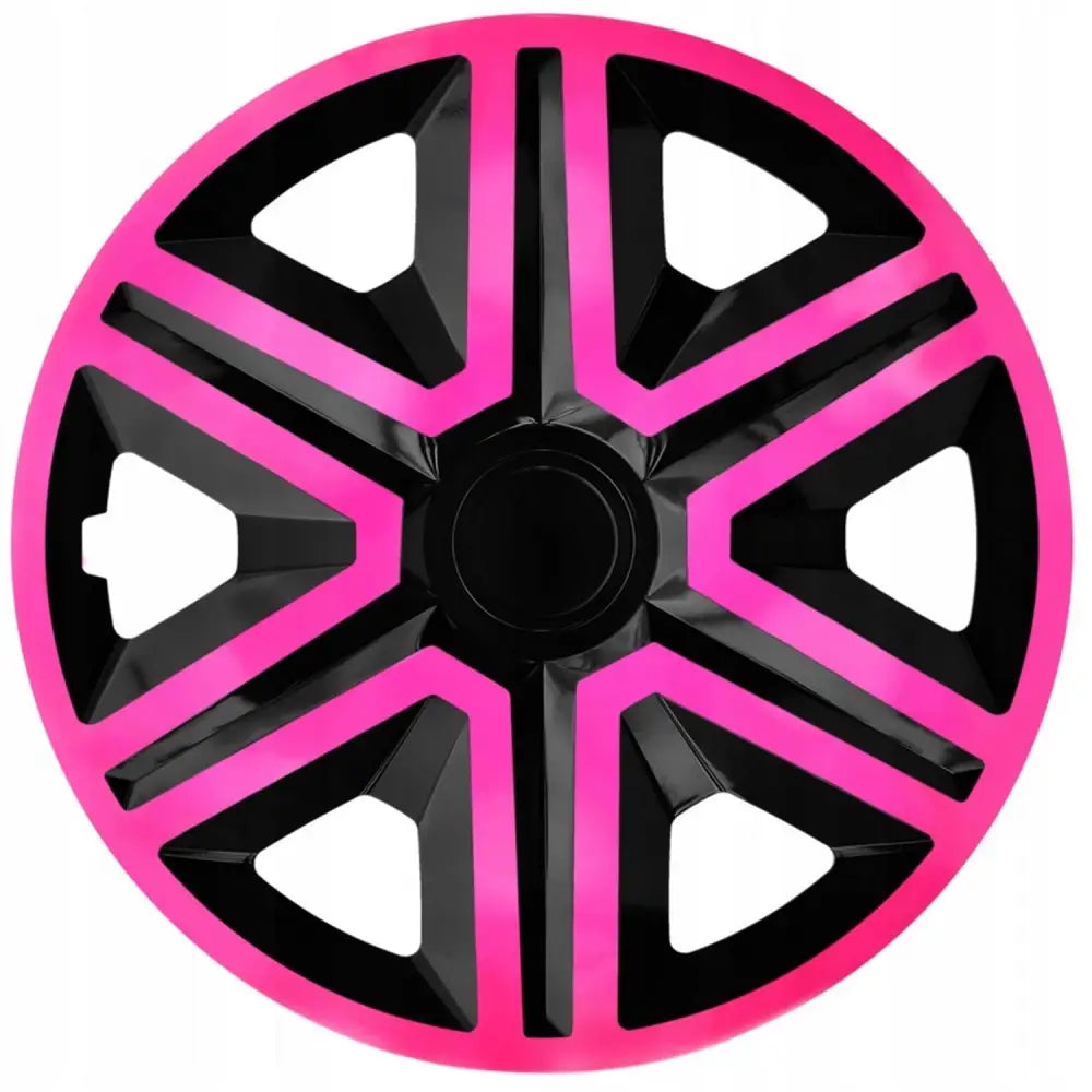 Hjulkapsler Action Svart-rosa 14’’ 4stk