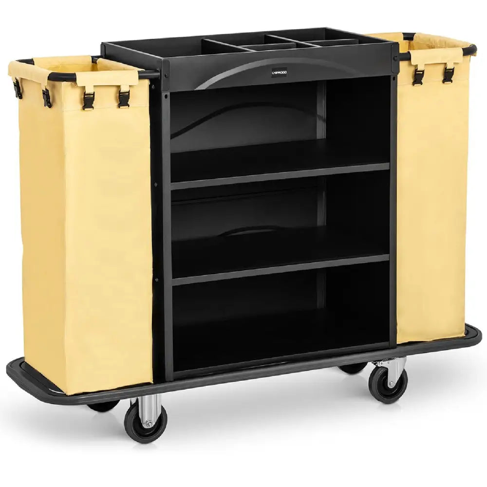 Hotellrengjøring Servicevogn med 2 Poser 3 Hyller Opptil 150 Kg