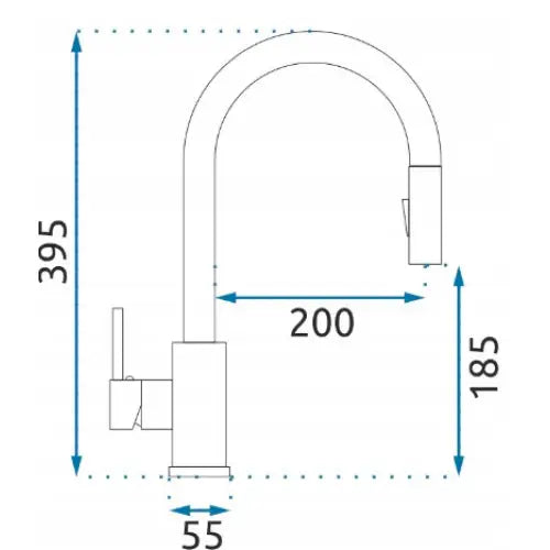Høy Kjøkkenkran Fresh Gold Gylden - Rea
