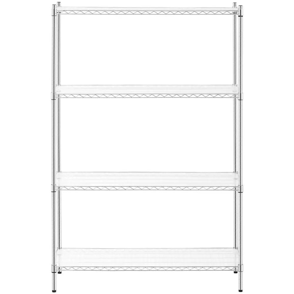 Høykvalitets Kromet Verkstedshylle med 4 Hyller