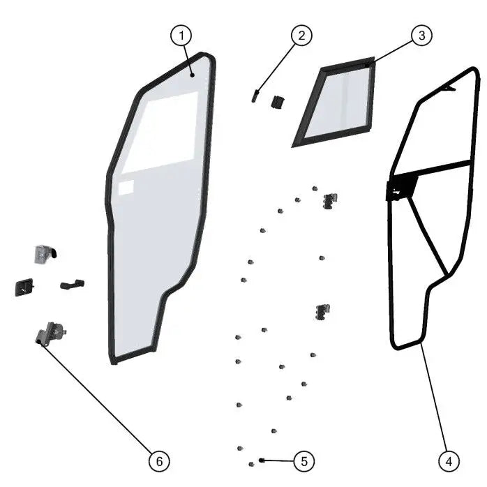 Høyre Vindusmontering for Dør Linhai Utv 520/550/570 T-boss