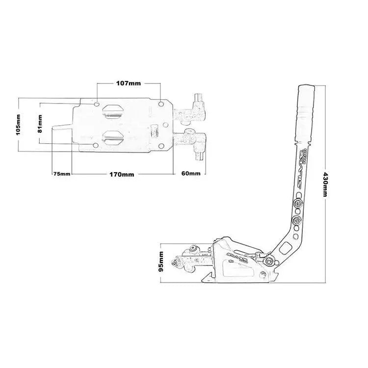 Hydraulisk Håndbrekk Horisontal Vertikal 2 Pumps