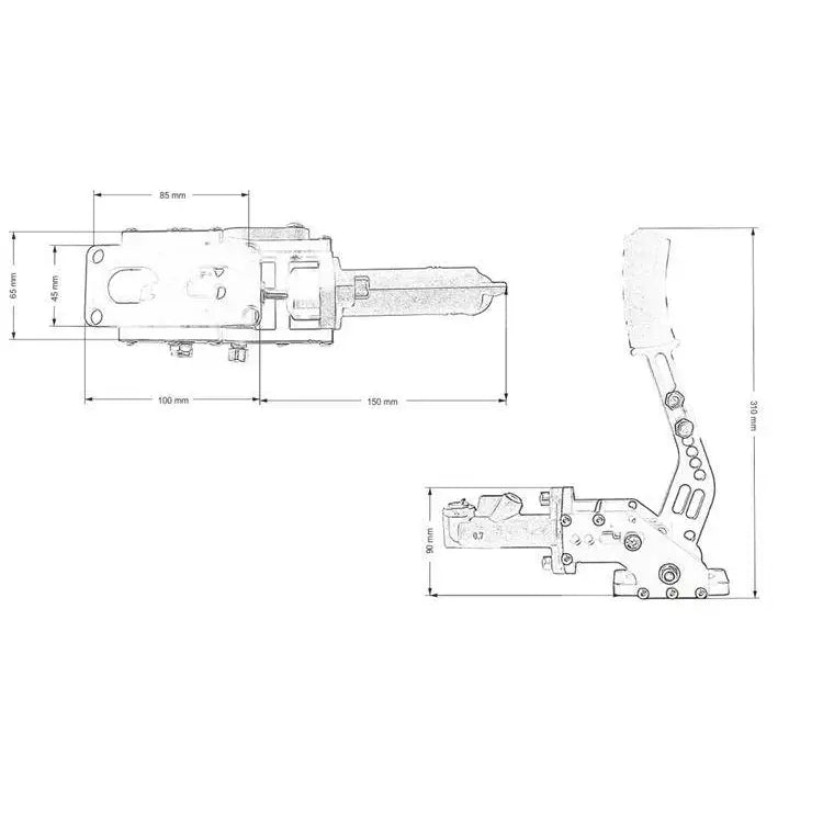 Hydraulisk Håndbrekk Turboworks B01 Rød
