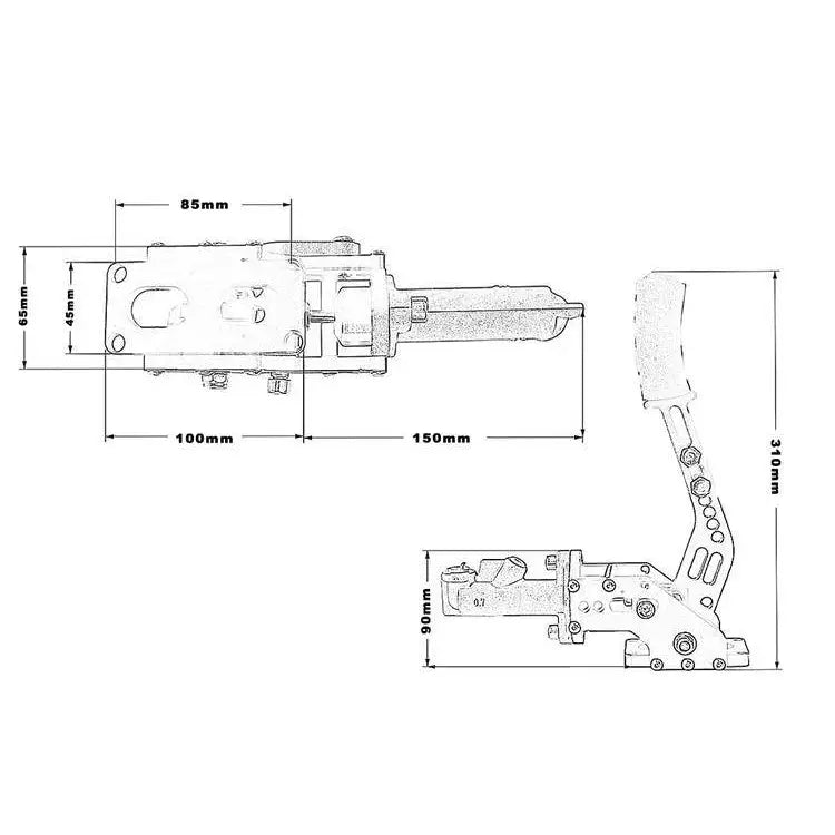 Hydraulisk Håndbrekk Turboworks B01 Svart