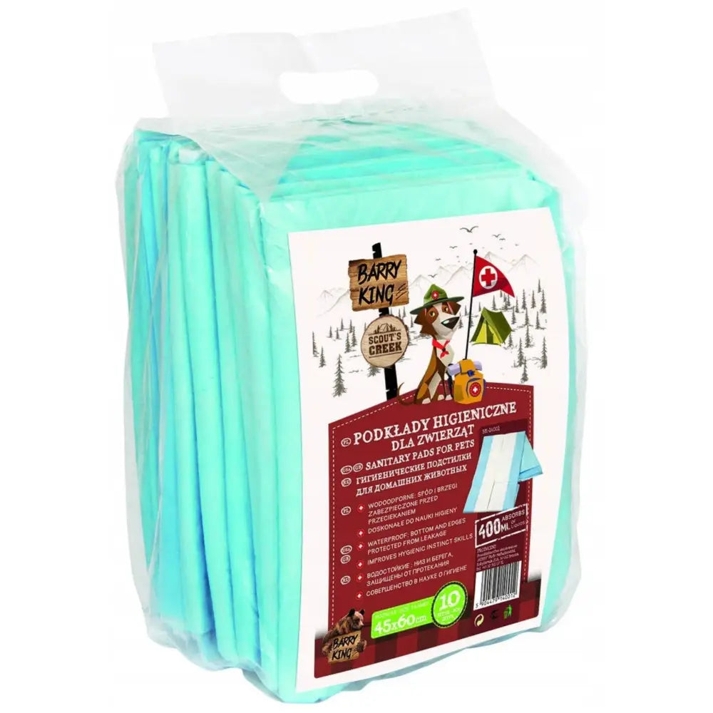 Hygieniske underlag for hund 45x60 cm, pakke med 100 absorberende engangsunderlag i nøytral farge.