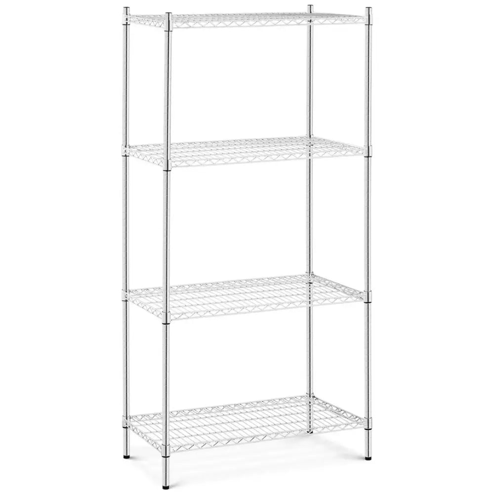 Hyller for Verksted i Krom 4 Hyller 1 t 1000 Kg 90x45x180 Cm