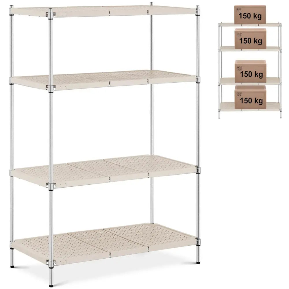 Hyller til Verksted Metall 4 Hyller opp til 600 Kg 120x60x180 Cm.