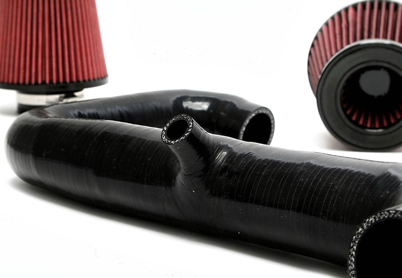 Dual luftinntak med silikonslanger for BMW 1-serie E82 E88 135i twinturbo