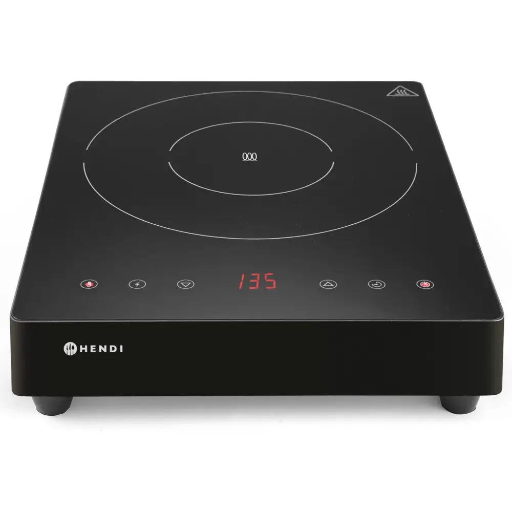 Induksjonskokeplate med Berøringsskjerm 1 Kokesone Black Line ø28 Cm 3500 w - Hendi 239421