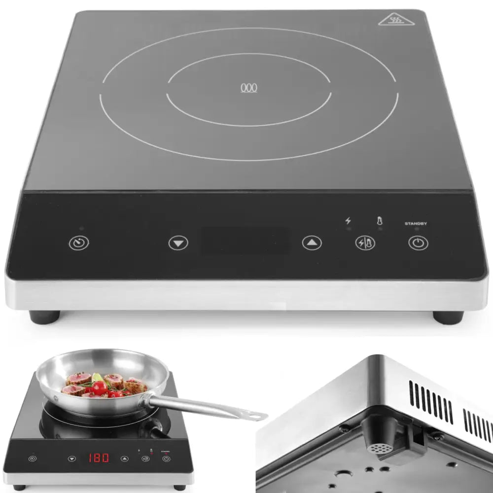 Induksjonskomfyr for Enkelt Bruk - Oblique 30 Cmø - 3500 w