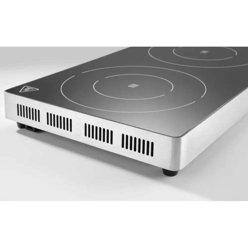 Induksjonstopp Bærbar 2 Brennere Oblique ø22 Cm 3500 w 230 v - Hendi 239438
