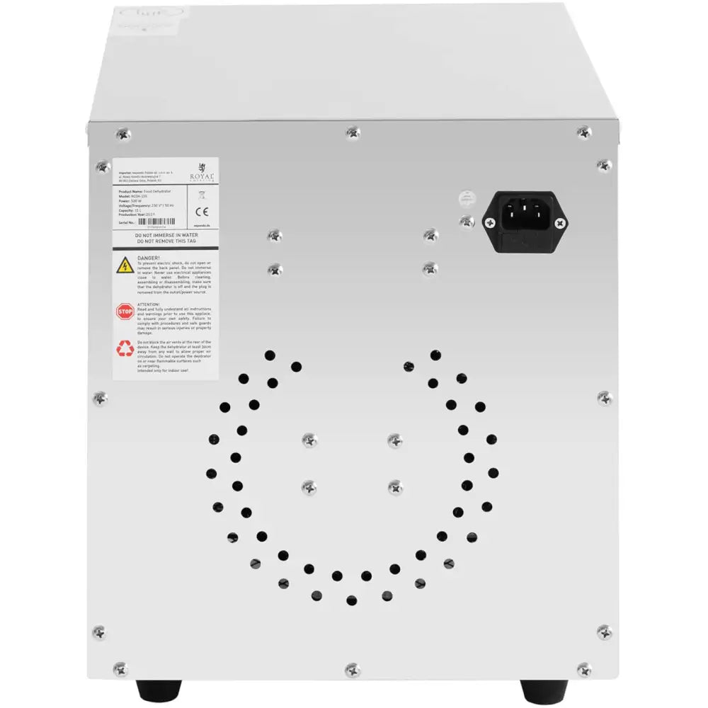 Industriell Mat- Urte- og Sopptørker 1 Kammer 6 Hyller 30-90 °c 500 w