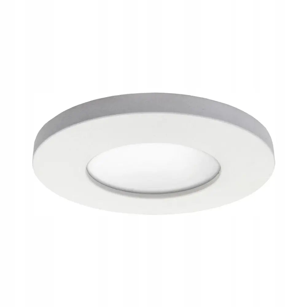 Innfelt spotlys Lagos IP65, rund og hvit med matt finish, sett fra undersiden i moderne stil.