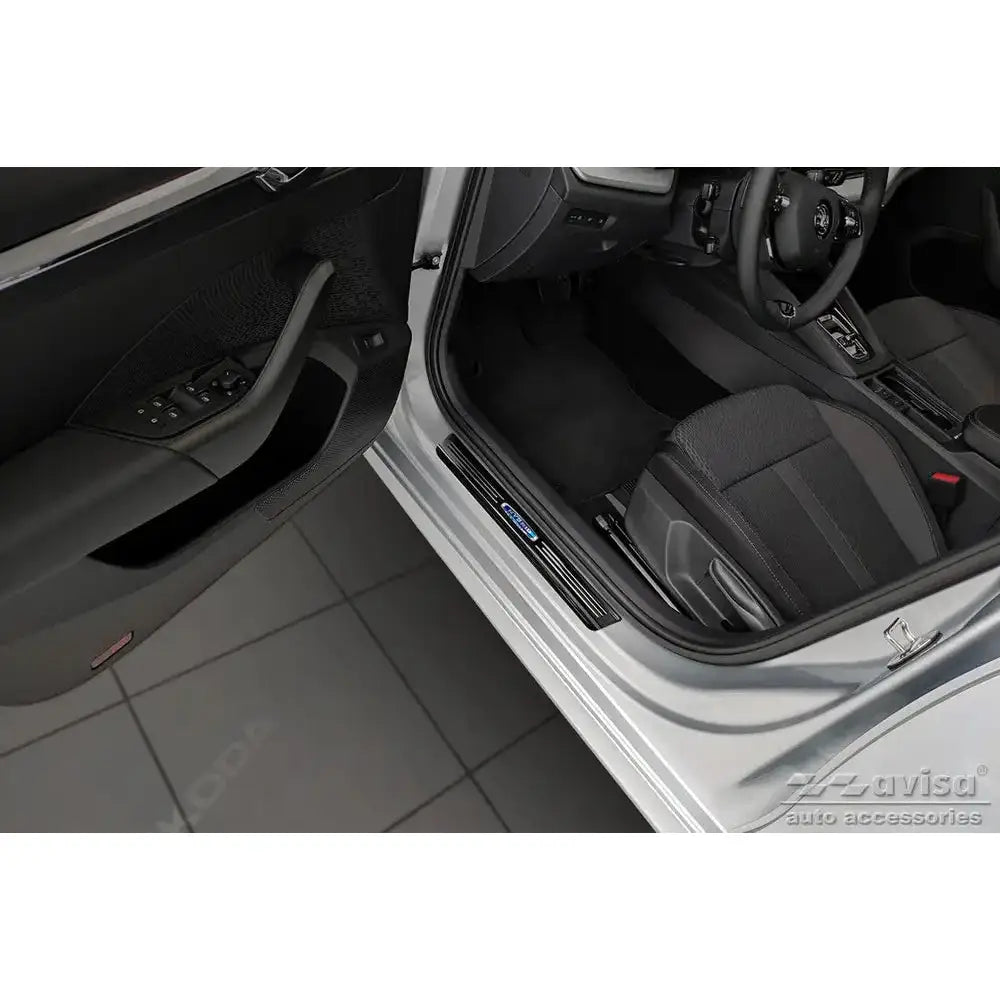 Innstegslister Skoda Octavia Iv 19- Stål Svart Speil