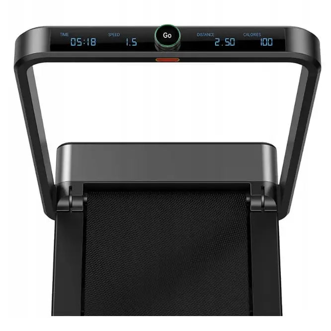 Tredemølle Kingsmith Walkingpad X21 sett ovenfra, med digitalt display og stilrent, minimalistisk design.