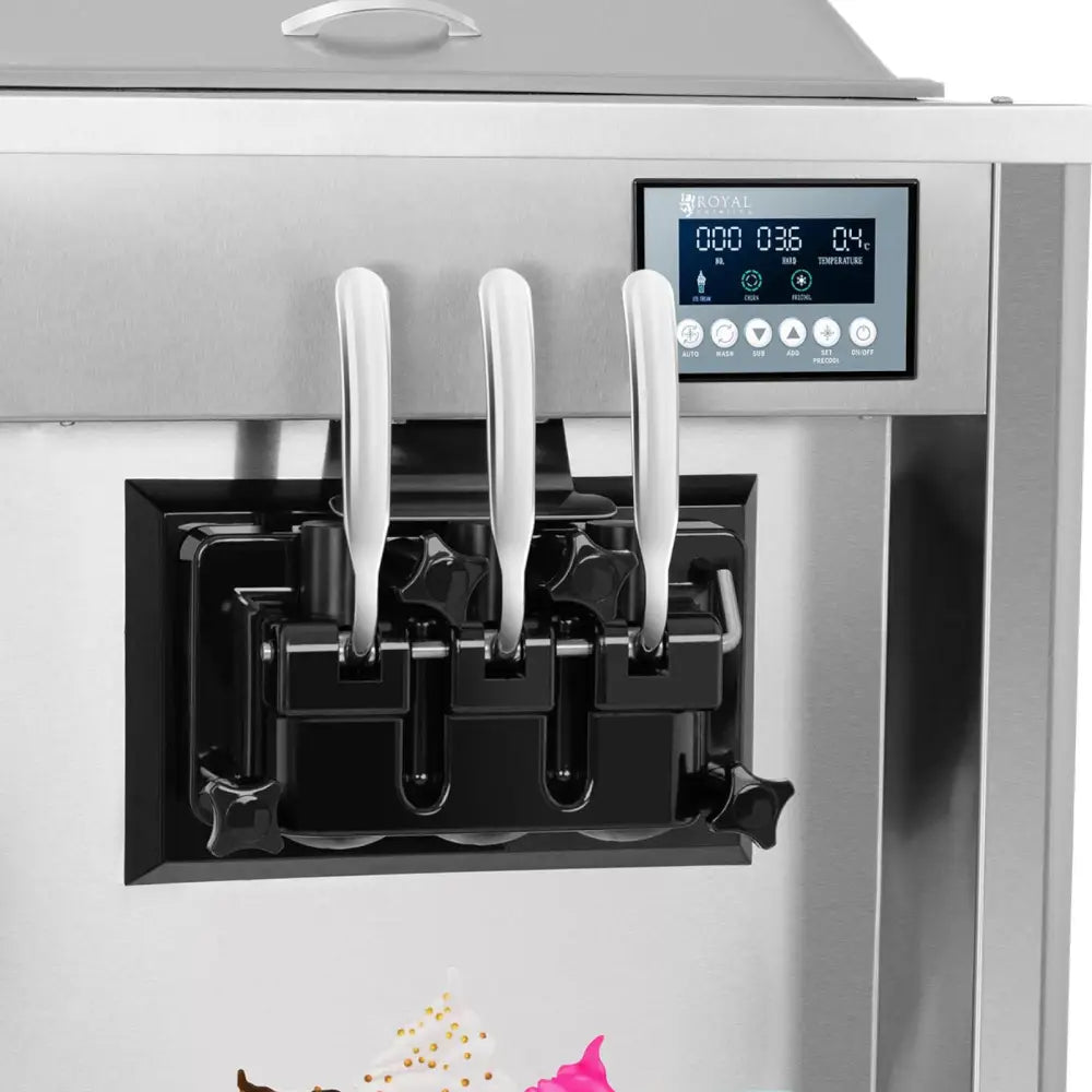 Iskremmaskin med Digitalt Panel 2 Smaker + Mix 230 v 2600 w 33 L/t.