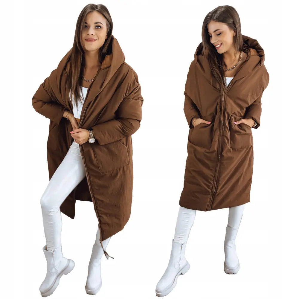 Isolert Damefrakk/jakke med Hette Uni