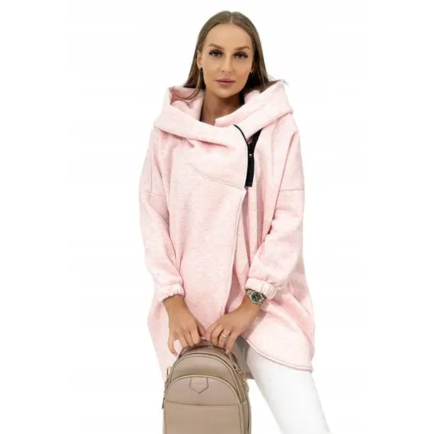 Isolert Oversize Hettegenser i Pulverrosa Melert