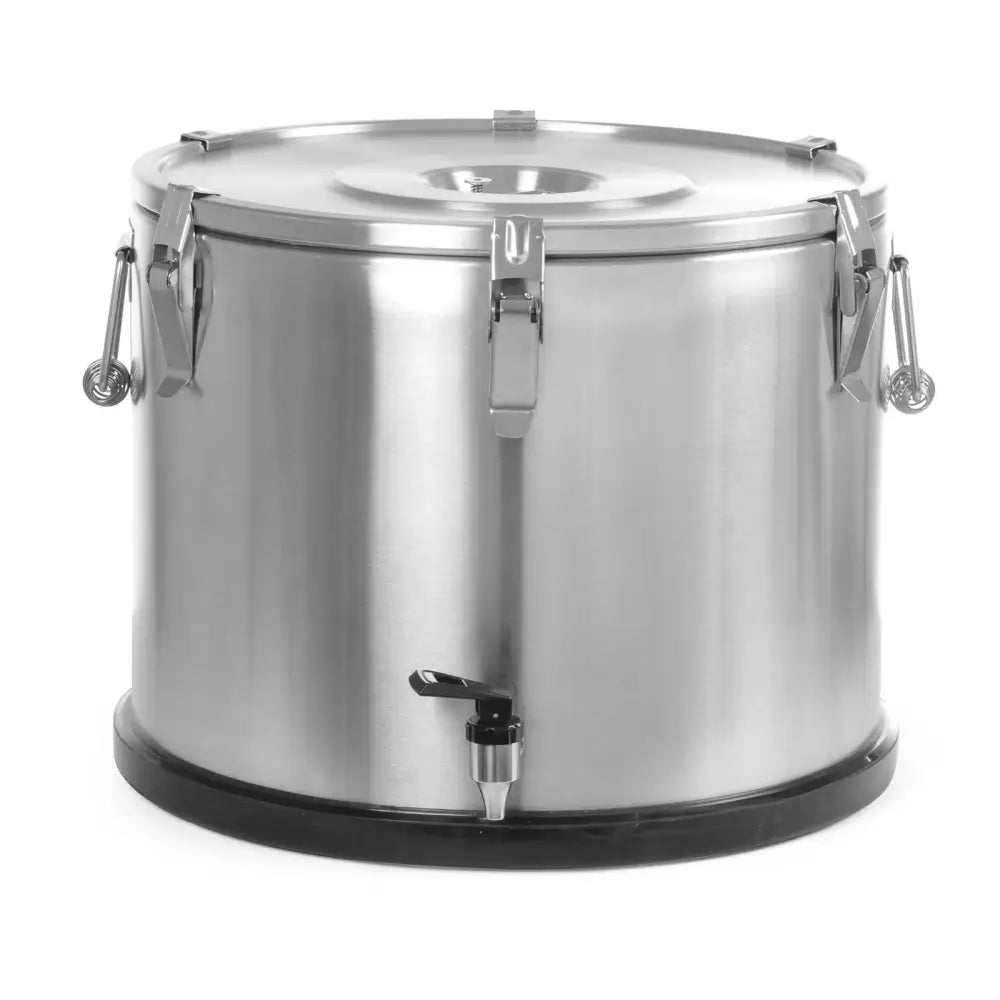 Isolert Rustfritt Stål Termo med Tappekran for Mattransport 50l - Hendi 710333