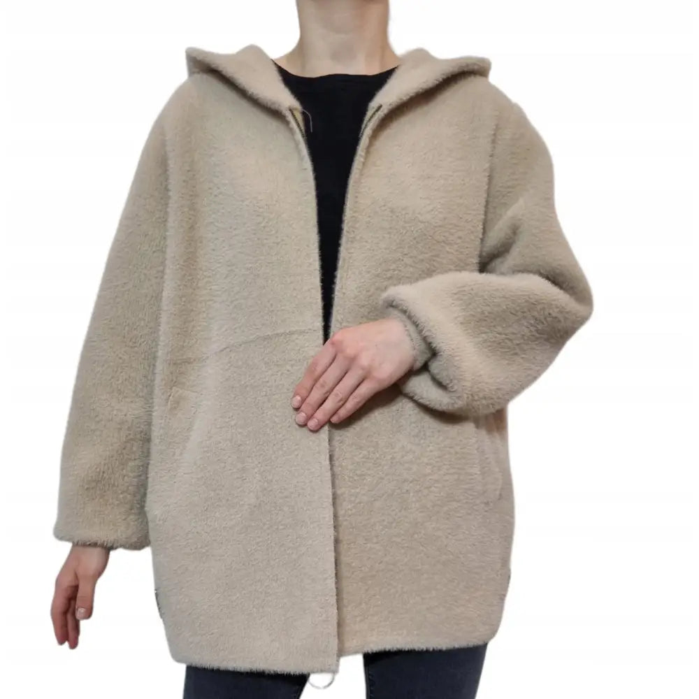 Jakke/blazer/alpakka Plusstørrelse - Beige v