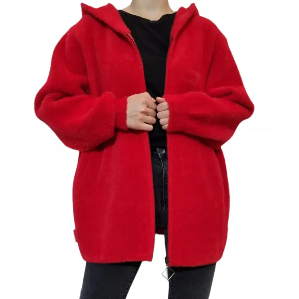 Jakke/genser/alpakka Plus Størrelse - Rød