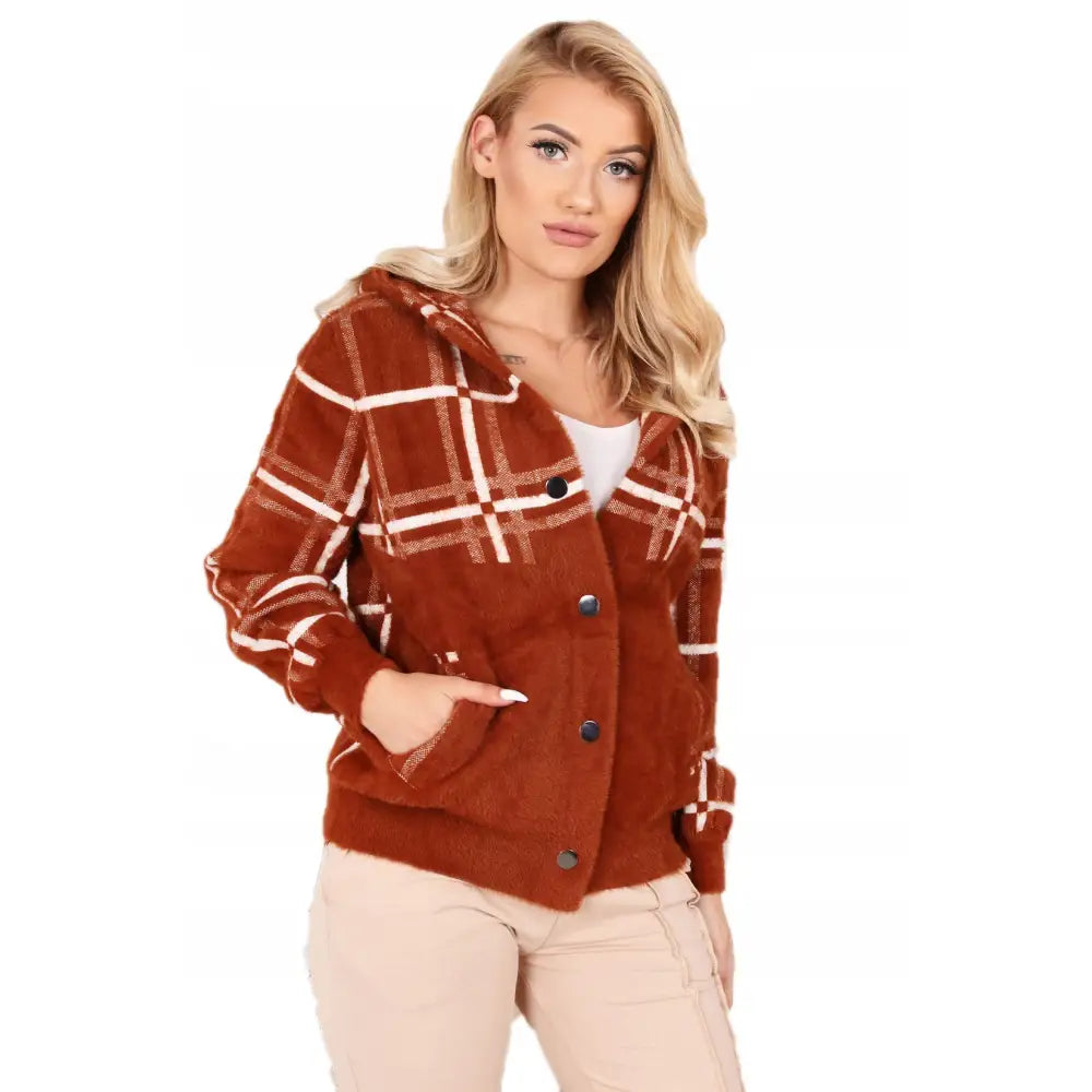 Jakke Hettegenser Alpakka Rød 2073