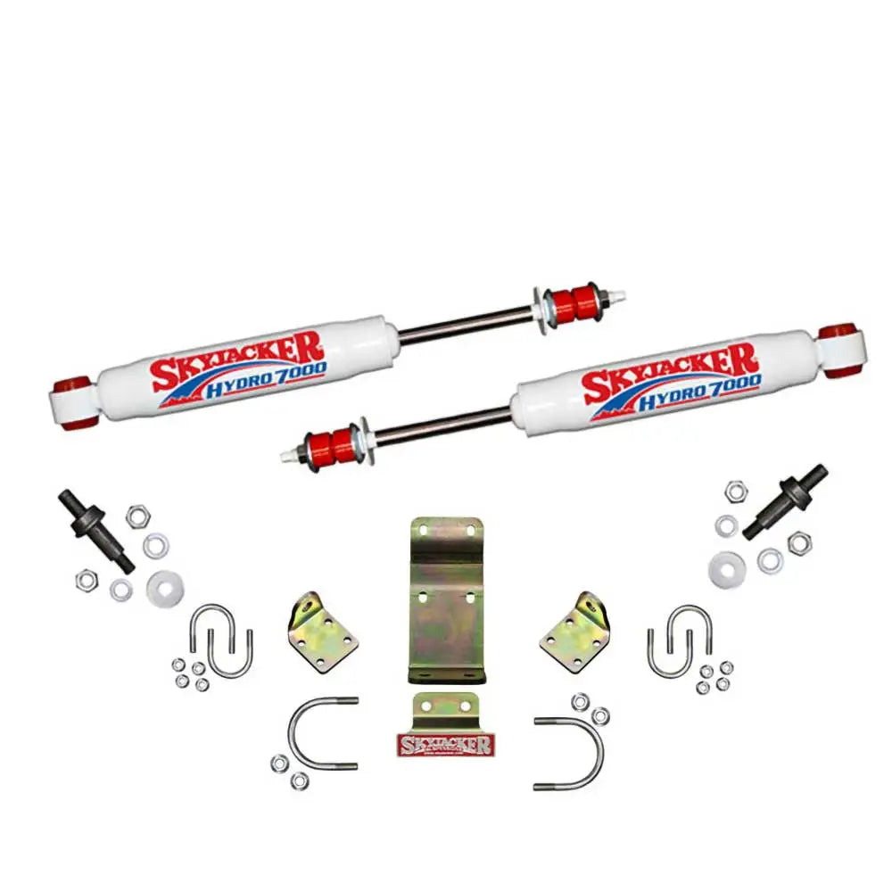 Jeep Wrangler Jk 4 d 07-18 Dobbelt Oljestyrt Styredempere Skyjacker - Hvit