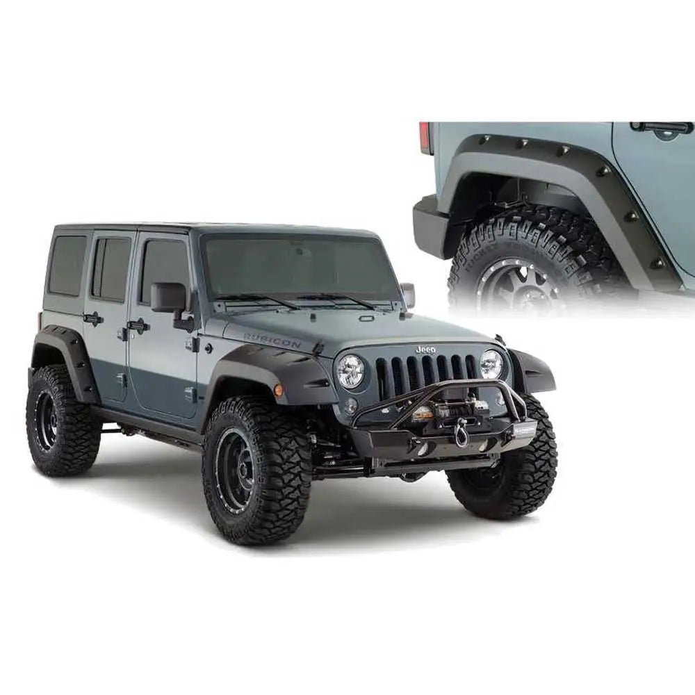 Jeep Wrangler Jk 4 d 07-18 Skjermbreddere med Bushwacker Pocket Style
