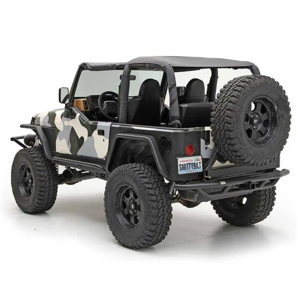 Jeeprykkekrok Støtfanger bak Stål Passform for Reservehjul - Jeep Wrangler Tj 97-06