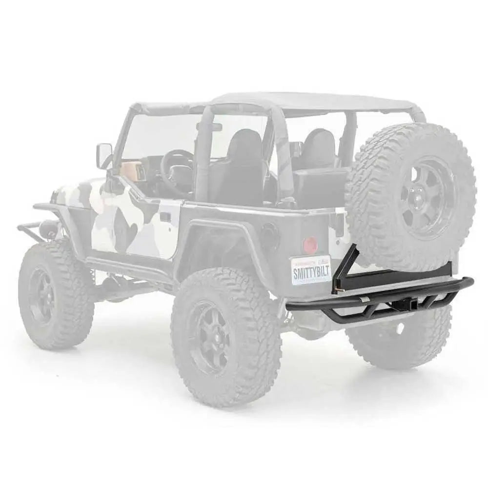 Jeeprykkekrok Støtfanger bak Stål Passform for Reservehjul - Jeep Wrangler Tj 97-06