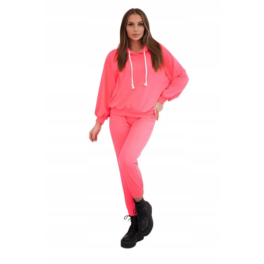 Joggesett med Hettegenser + Joggebukse - Populært Uni Neonrosa