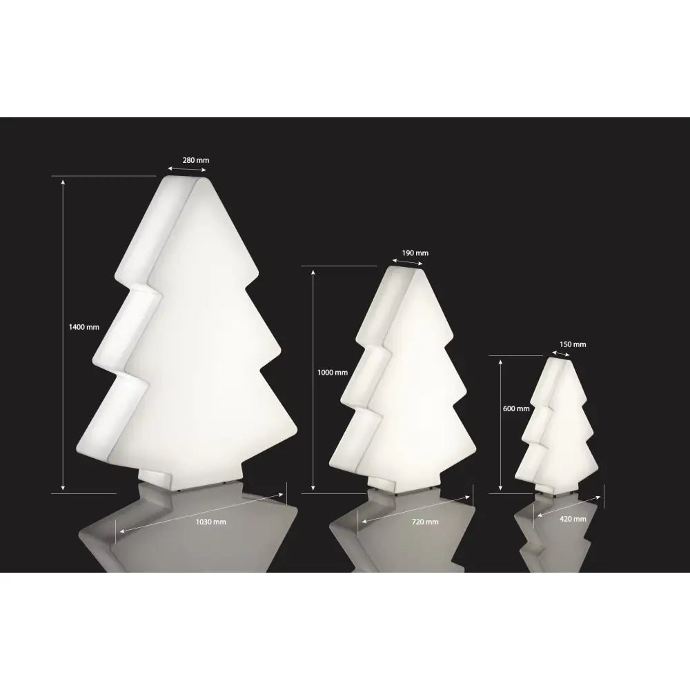 Juletre med Led-belysning l Varmt Lys (svart Kabel)