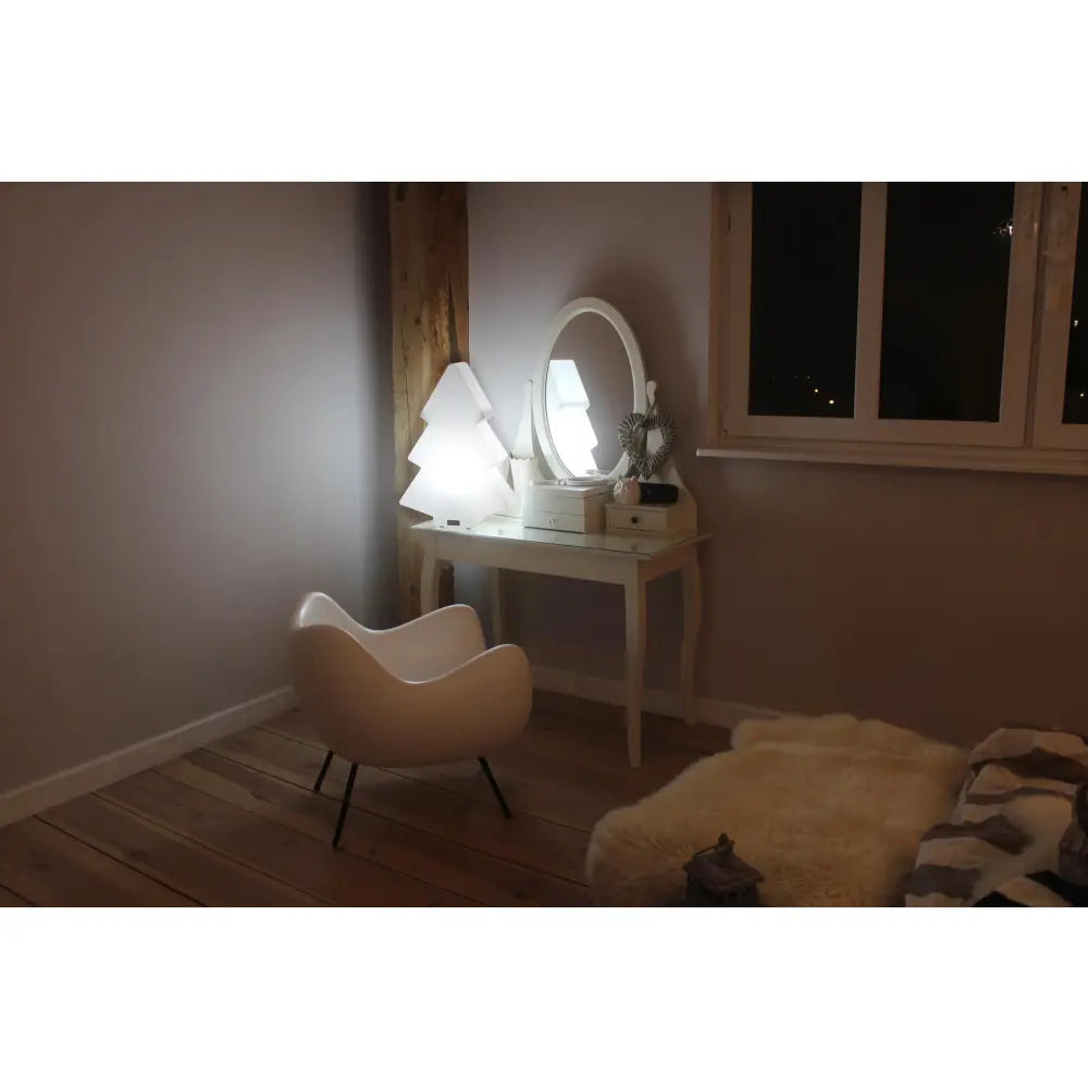Juletre med Led-belysning s Varmt Lys (hvit Innendørskabel)