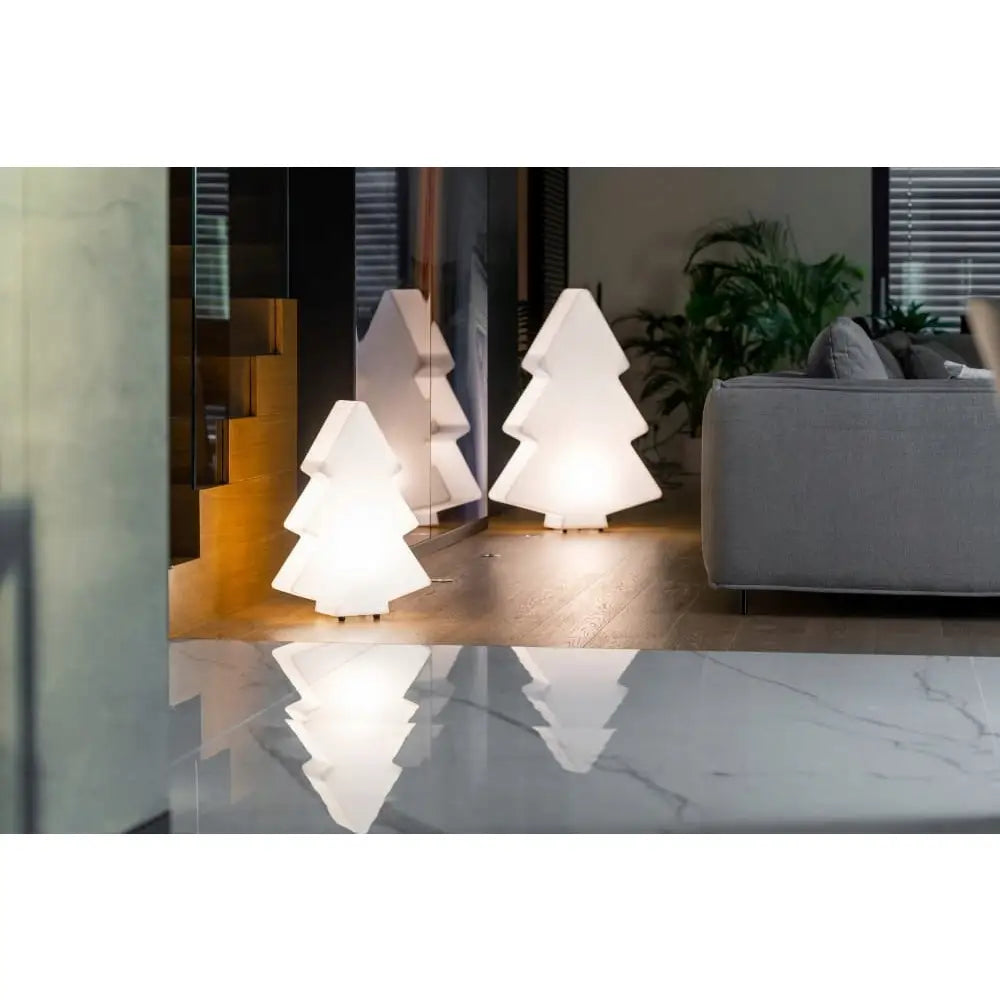 Juletre med Led-belysning s Varmt Lys (svart Kabel)