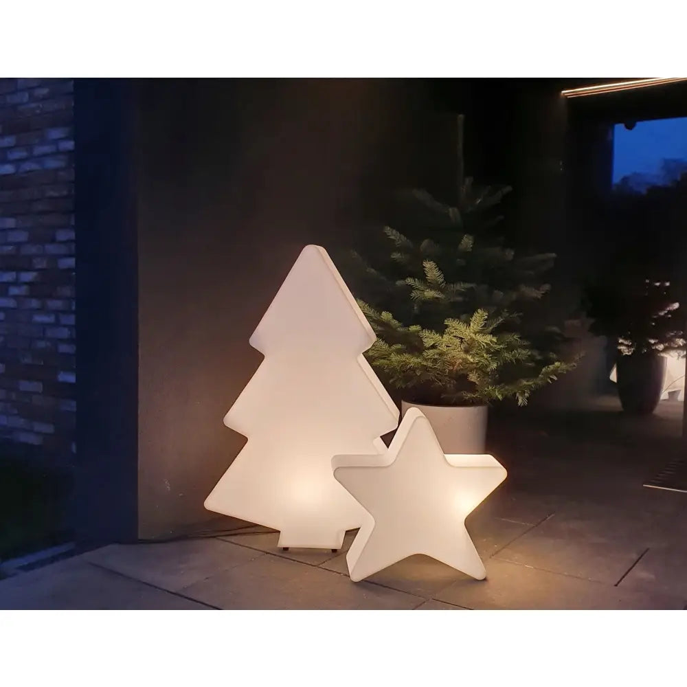 Juletre med Led-belysning s Varmt Lys (svart Kabel)