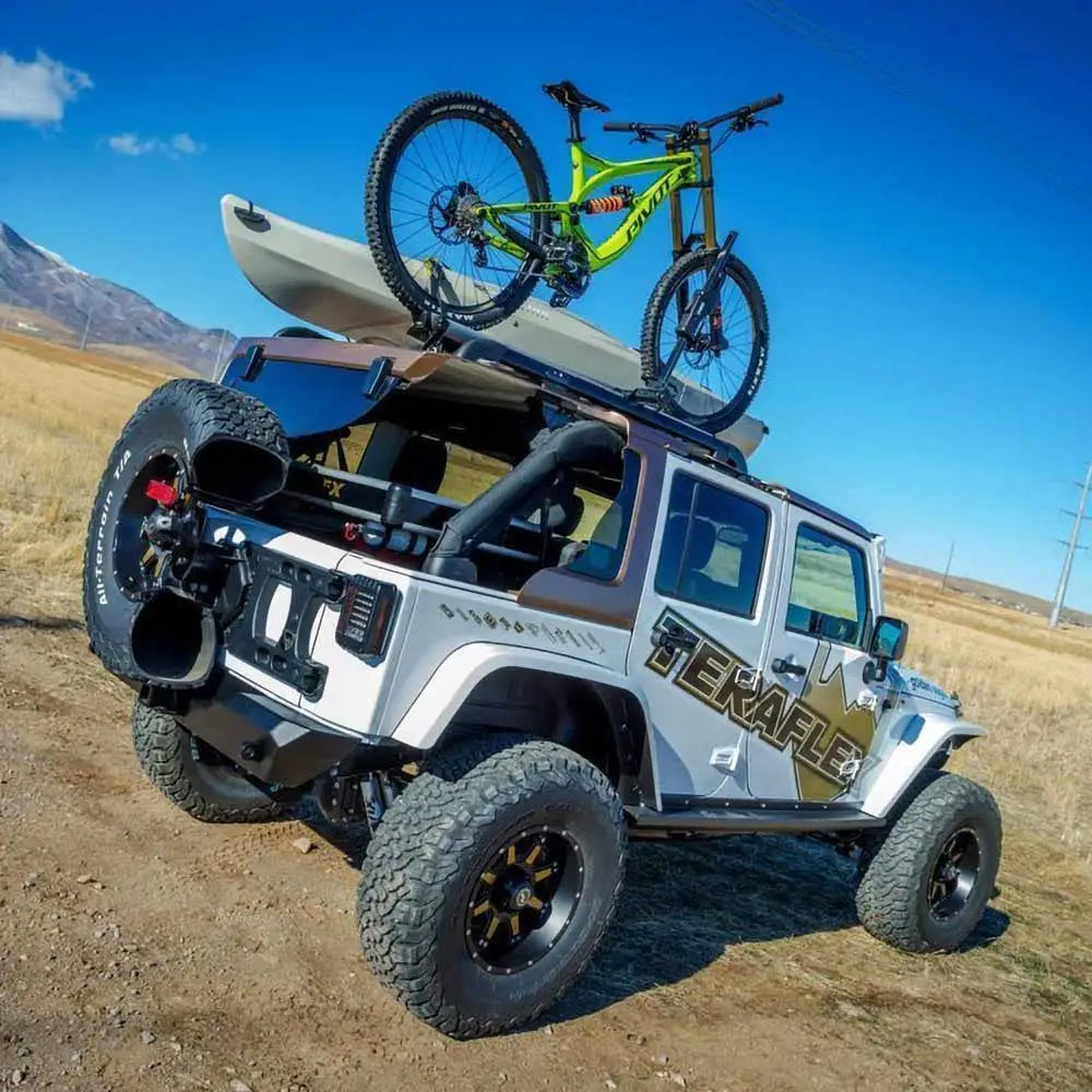 Justerbar Reservehjulmontering med Forsterkning av Bakluke og Heavy Duty Hengsler Teraflex Alpha - Jeep Wrangler Jk 4 d