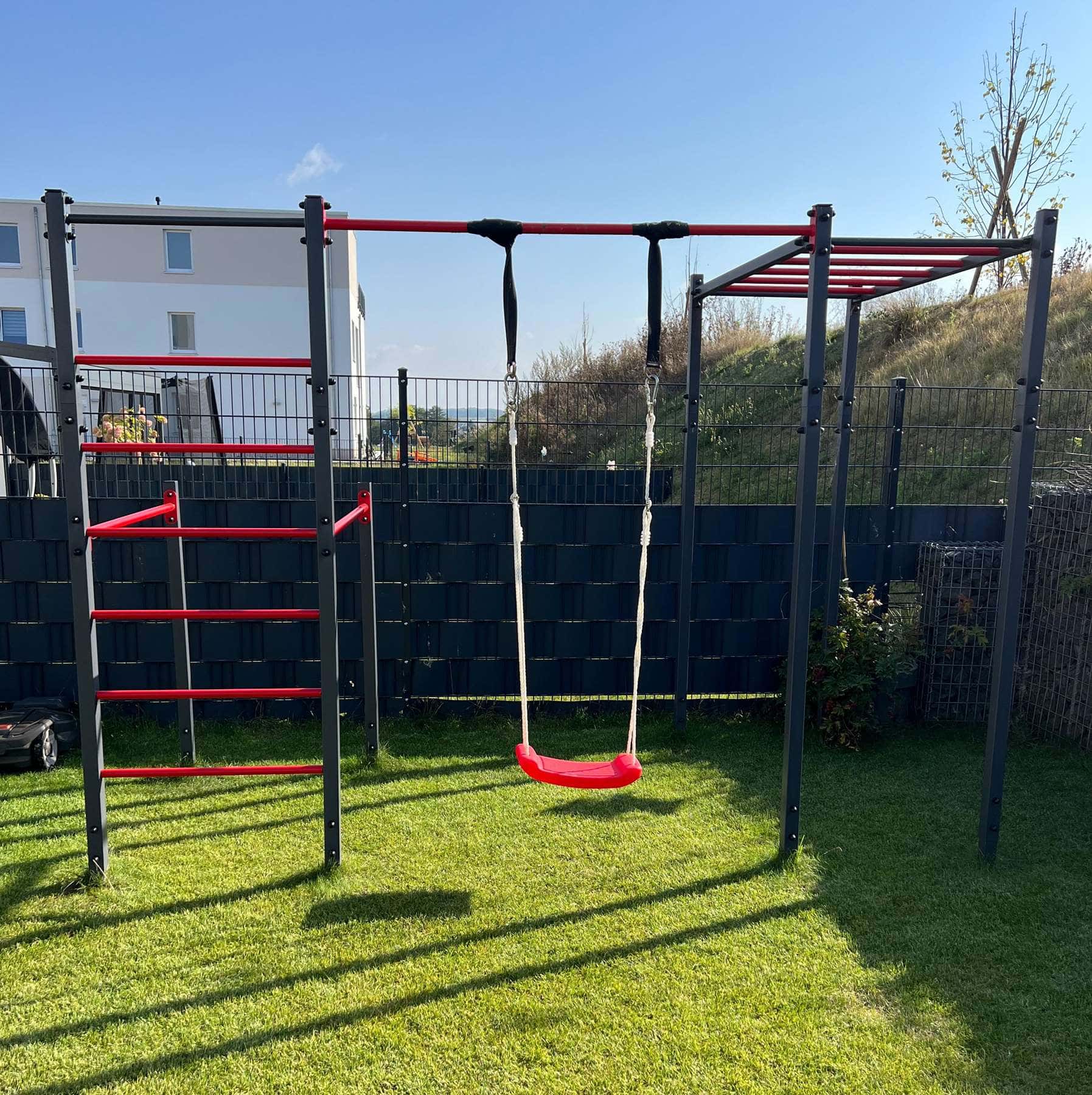K-Sport KSOZ006 calisthenics-stativ med monkey bars