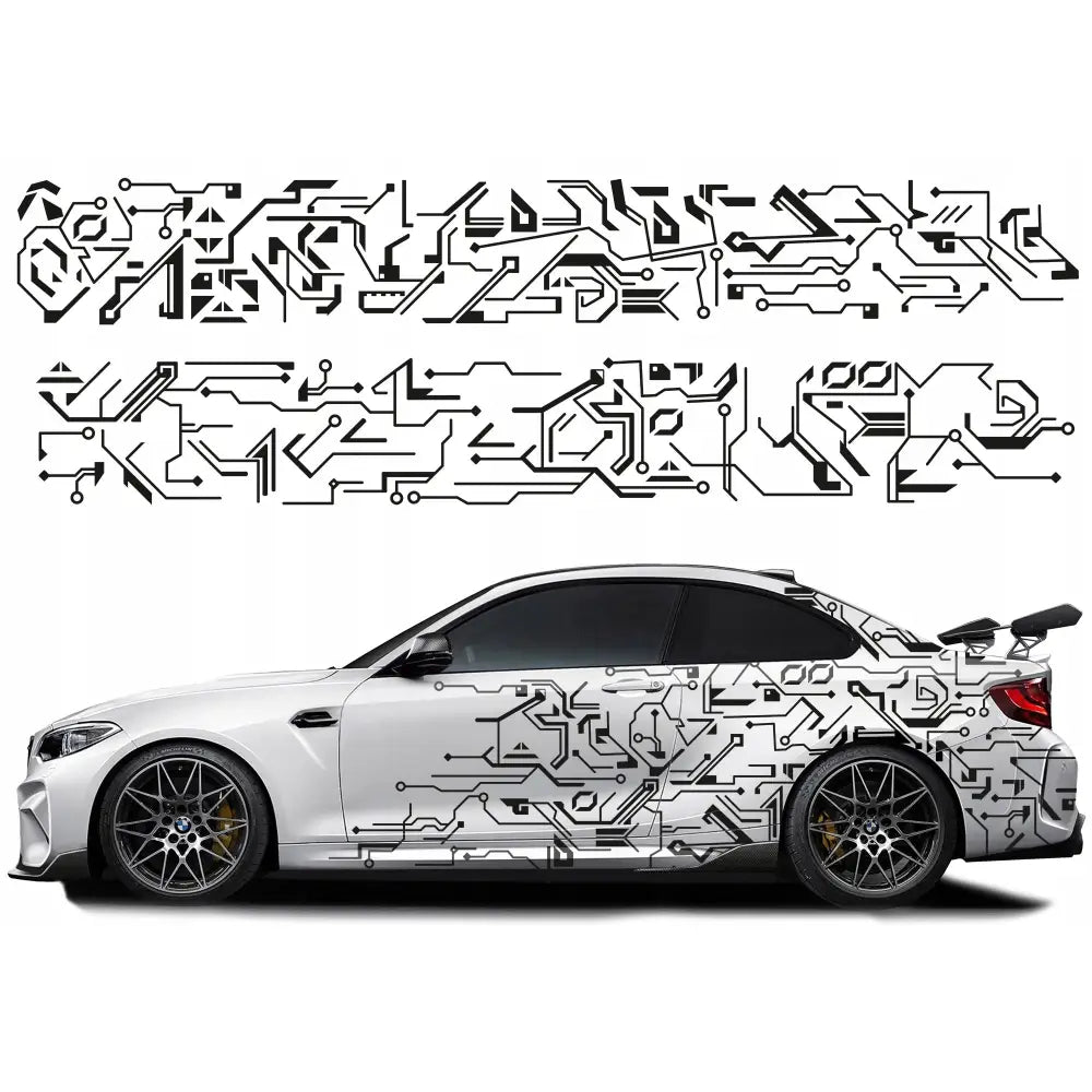 Kamuflasje Bilfolie Elektrisk Mønster 44x600cm