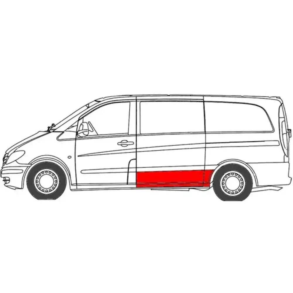 Kanal Venstre Nedre - Mercedes Vito/viano (w639) Kort