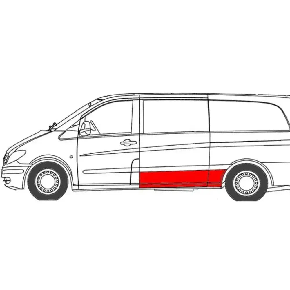 Kanal Venstre Nedre - Mercedes Vito/viano (w639) Lang