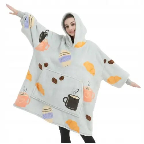 Kåpe Genser Kåpegenser Hastighet Oversize Kaffe Kaffesjokolade