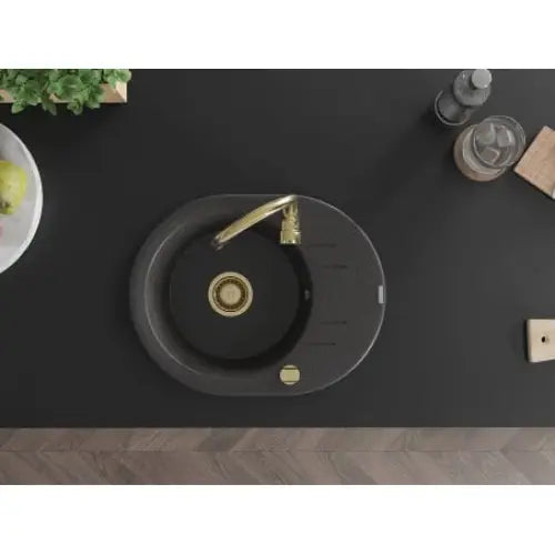 Kevin Kjøkkenvask 1 Kum 586x458 Mm Svart/grå - 6517581005-76-g