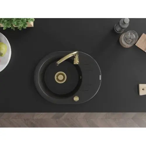 Kevin Kjøkkenvask 1 Kum 586x458 Mm Svart/sølv - 6517581005-73-g